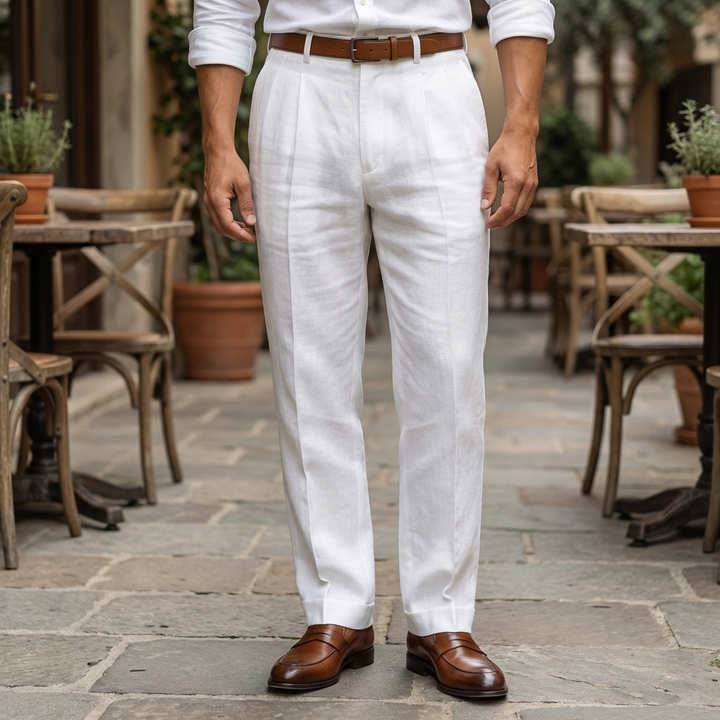 Pantaloni Alti in Stile Vintage da Uomo