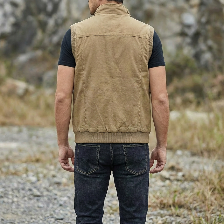 Gilet Utility Multi-Tasche per Uomo