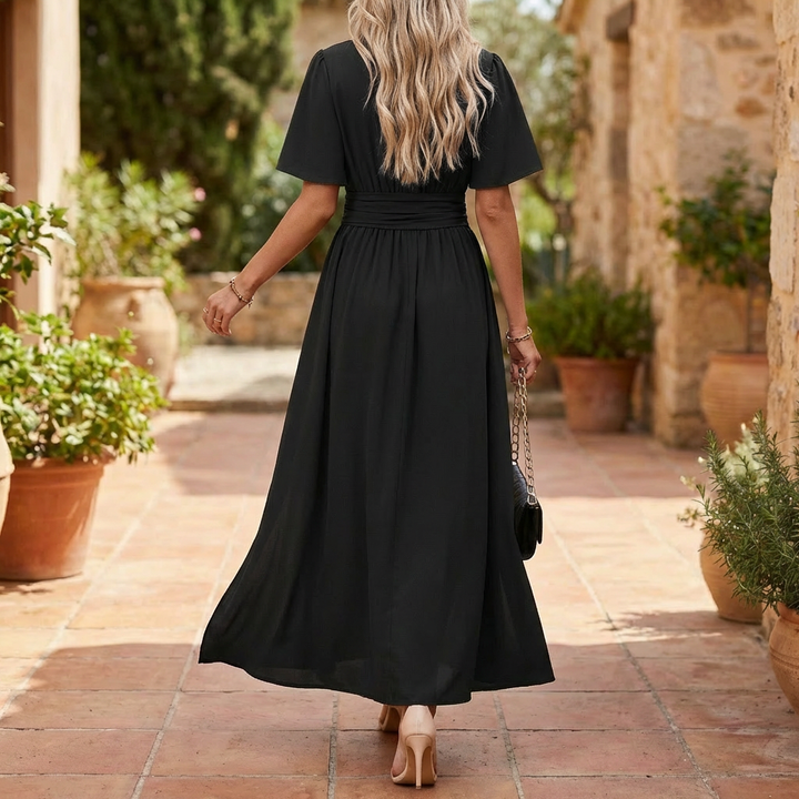 Abito Maxi Elegante da Donna con Scollo a V