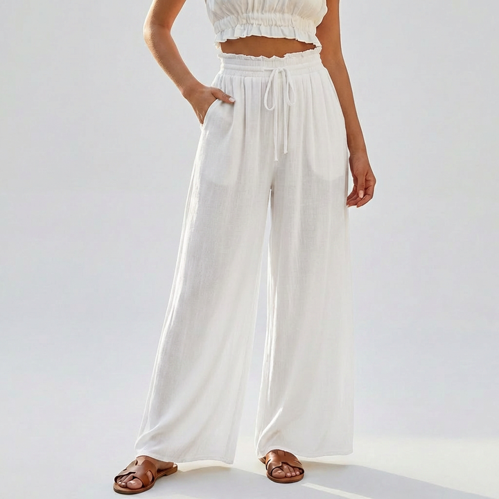 Gonna Pantaloni Estivi Casual con Vita Elastica
