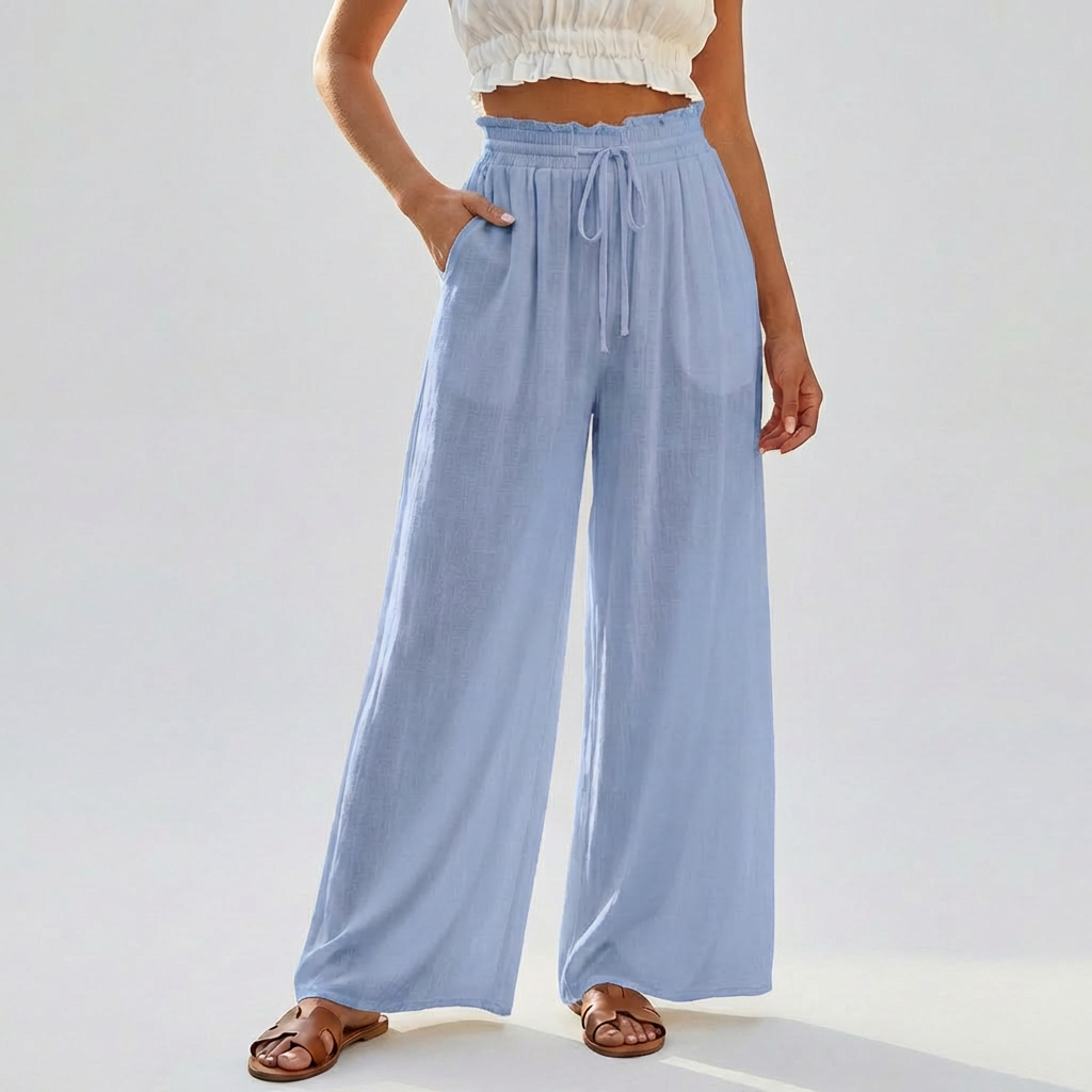 Gonna Pantaloni Estivi Casual con Vita Elastica