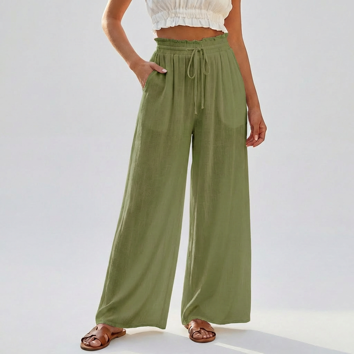 Gonna Pantaloni Estivi Casual con Vita Elastica