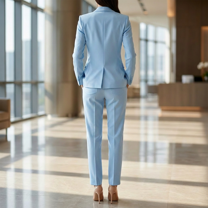 Blazer Elegante da Donna e Set di Pantaloni Alti