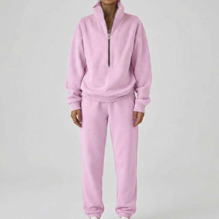 Pullover Comodo per Tuta con Zipper per Donne