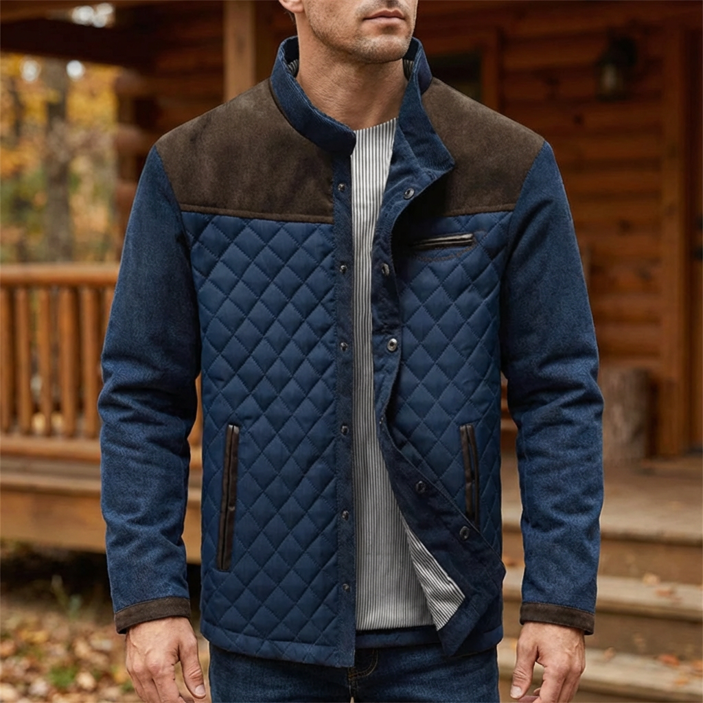 Giacca Quilted Transizionale di Alta Qualità per Uomini