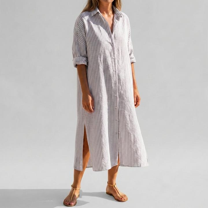 Abito Camicia Maglia Lunga Elegante da Donna