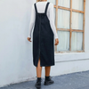 Abito Pinafore Midi in Denim da Donna