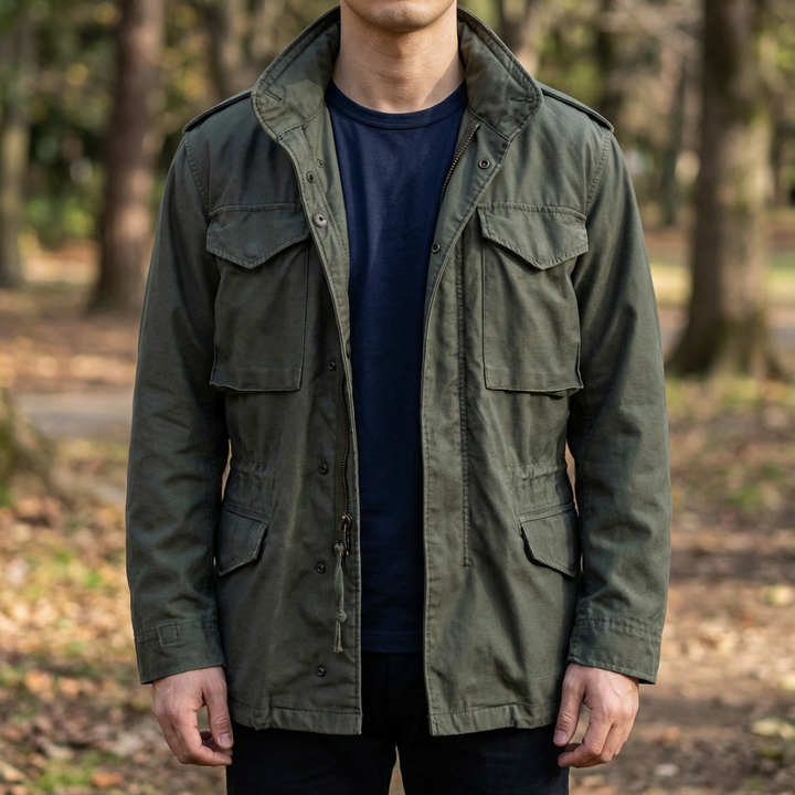 Giacca Campo Militare Vintage per Uomini