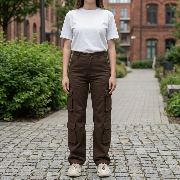 Pantaloni Cargo Alti da Donna