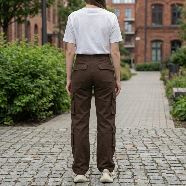 Pantaloni Cargo Alti da Donna