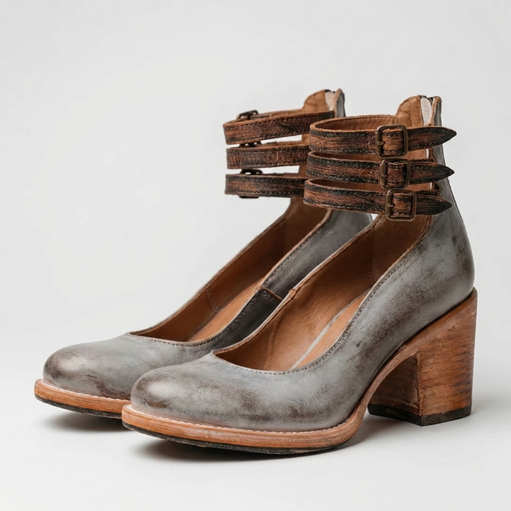 Tacco a Blocco Ispirato al Vintage