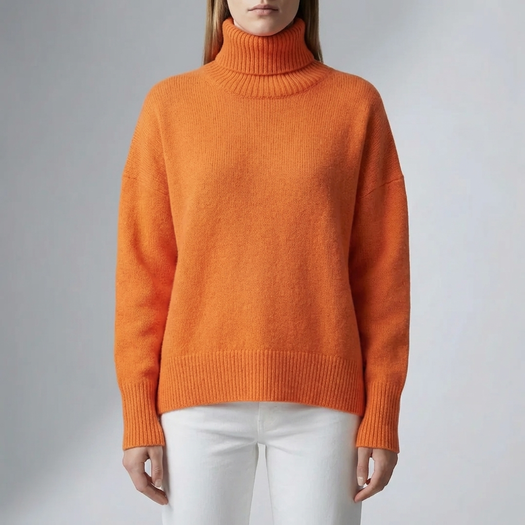 Maglione a Collo Alto in Maglia per Donne