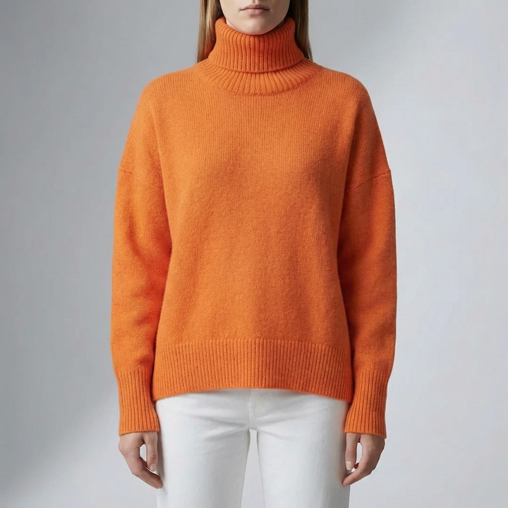 Maglione a Collo Alto in Maglia per Donne