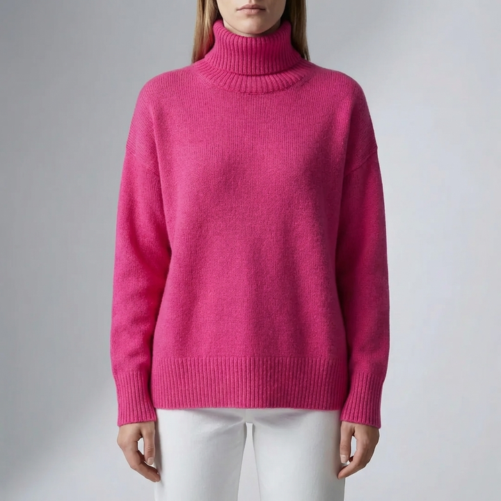 Maglione a Collo Alto in Maglia per Donne