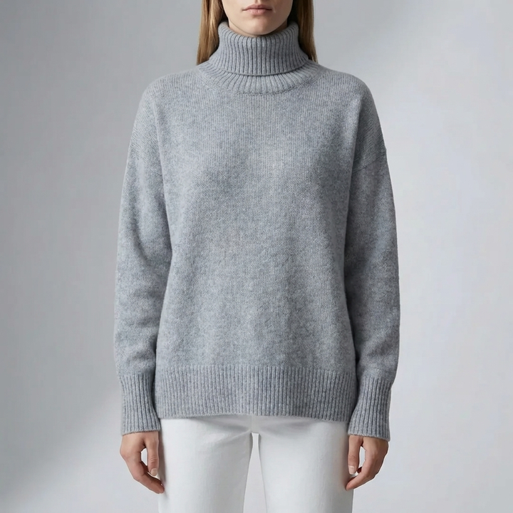 Maglione a Collo Alto in Maglia per Donne
