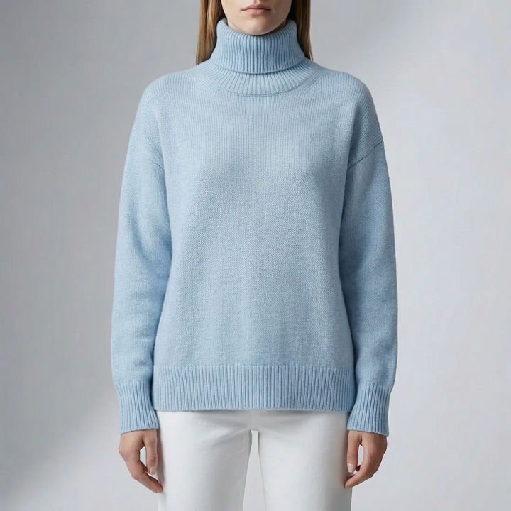 Maglione a Collo Alto in Maglia per Donne