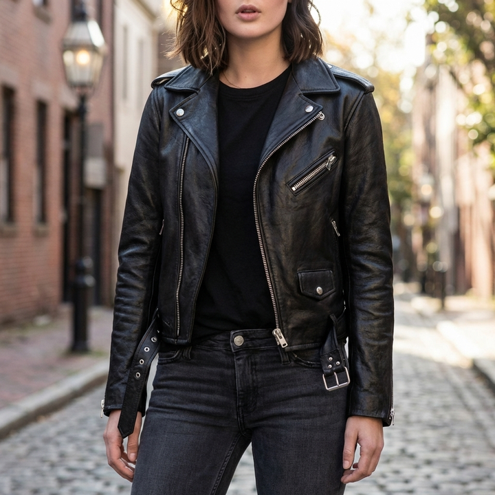 Giacca Biker Vintage per Donne