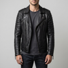 Giacca in Pelle da Biker per Uomini