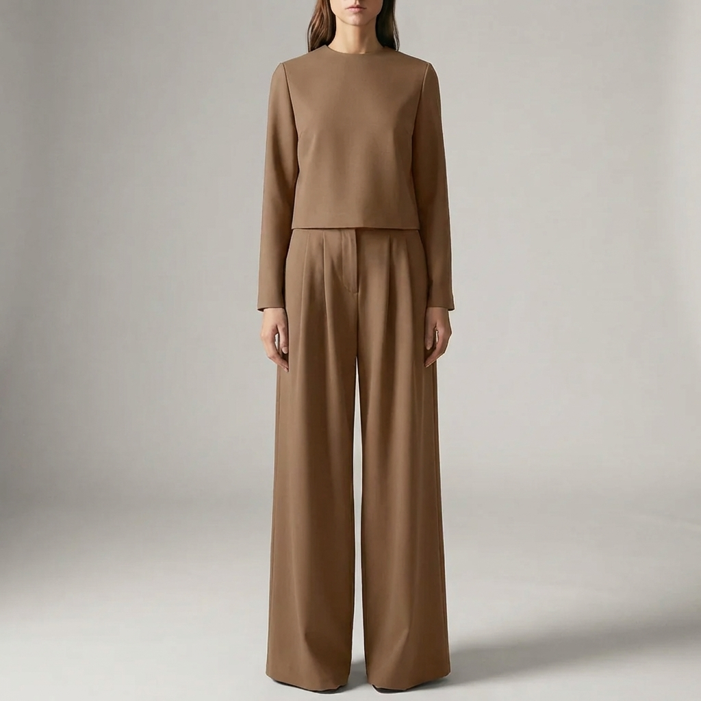 Set di Top Formale a Due Pezzi e Pantaloni per Donne