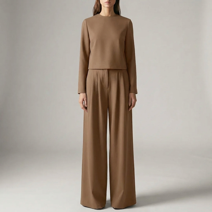 Set di Top Formale a Due Pezzi e Pantaloni per Donne