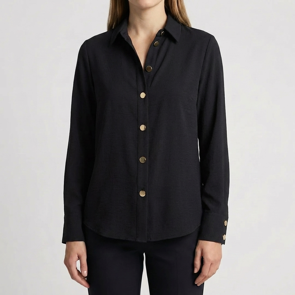 Camicia Con Bottoni Padded Per Donne