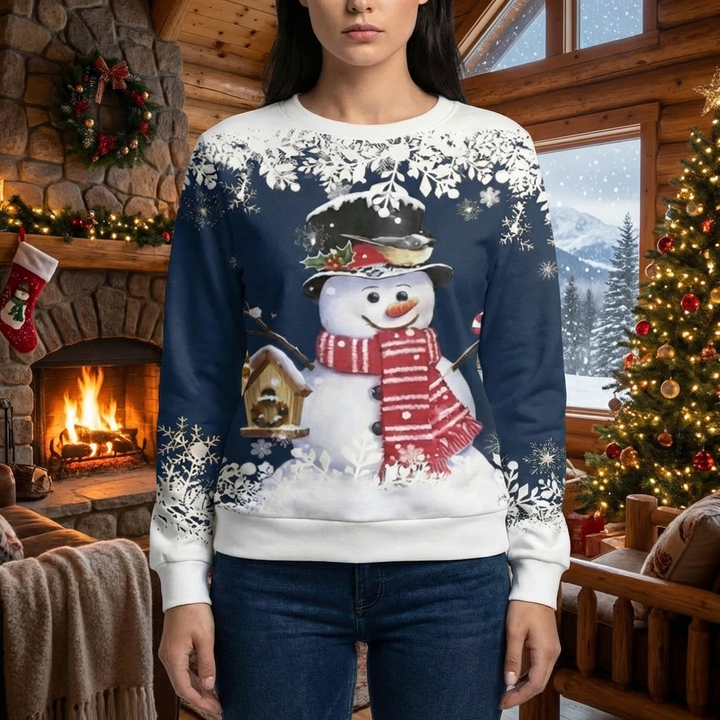 Felice Uomo di Neve Maglia Grafica