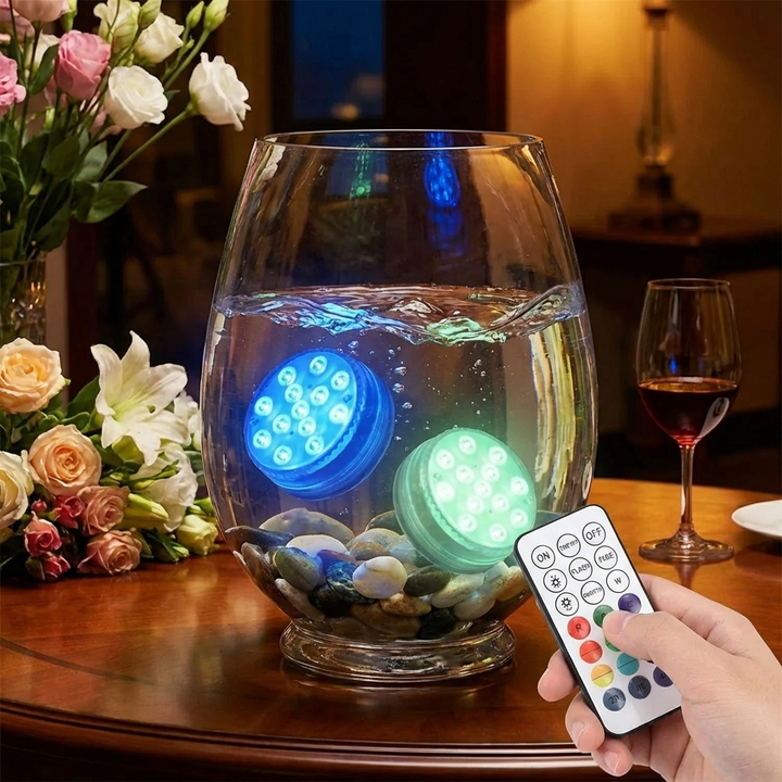 Lucciola LED Colorata Sottomarina per Piscina con Telecomando RF
