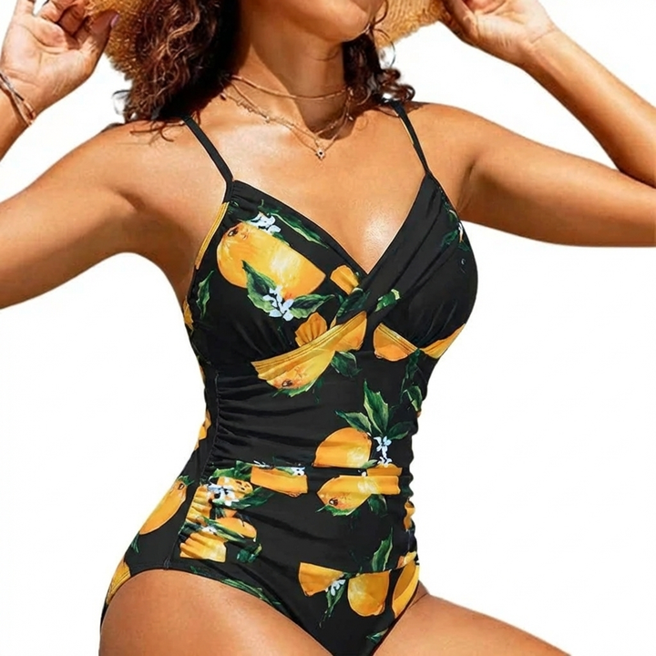 Costume da Bagno Push-Up per Donne con Scollo a V