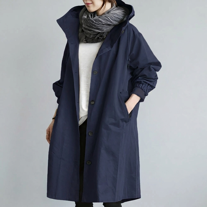 Cappotto Trench Hooded Classico per Donne