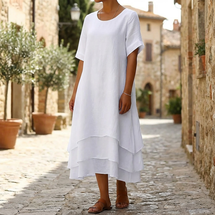 Abito Chic Blocco Slit Eleganza Moderna Senza Sforzo
