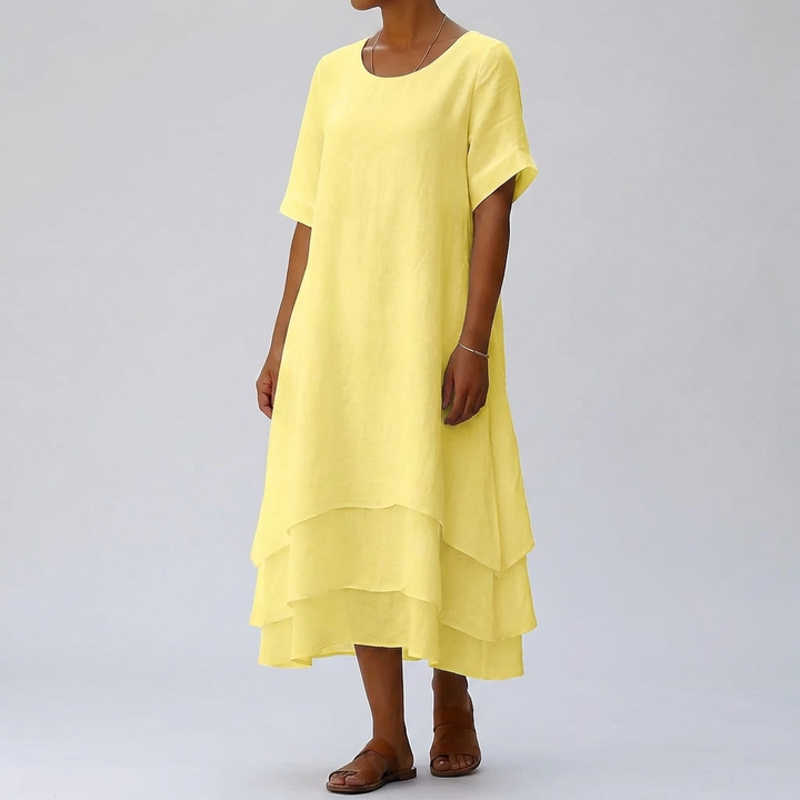 Abito Chic Blocco Slit Eleganza Moderna Senza Sforzo