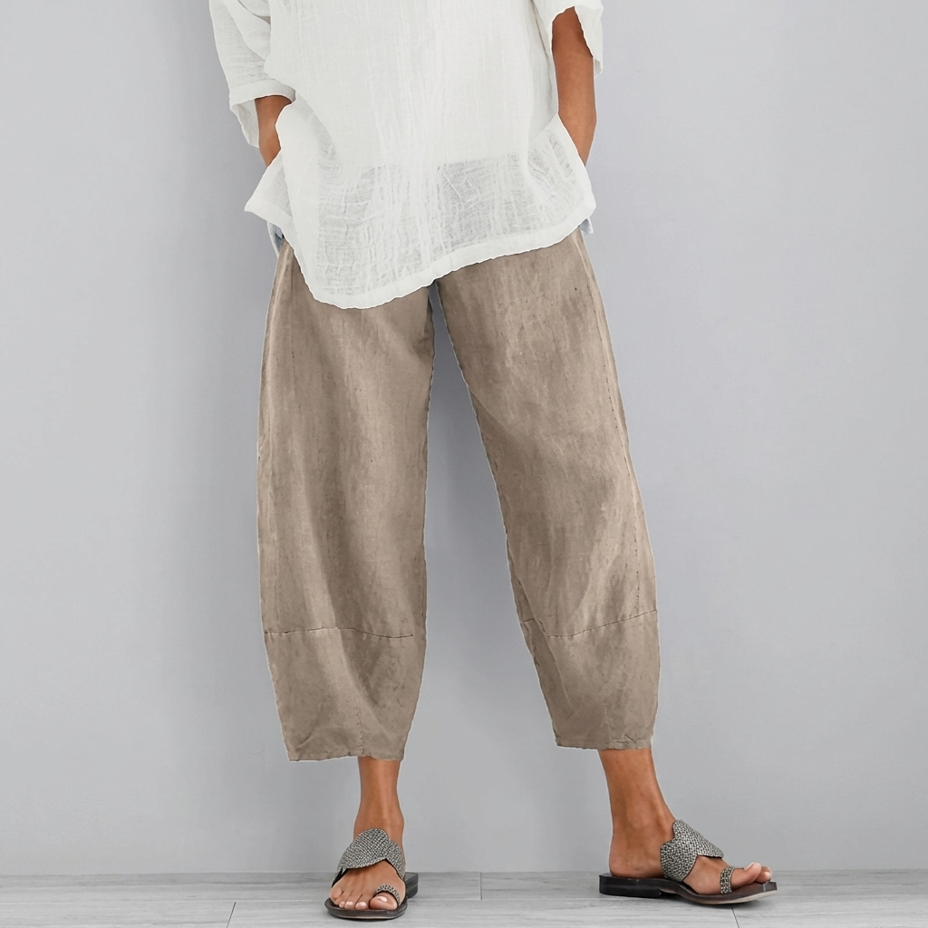 Pantaloni Satin Largo Eleganti