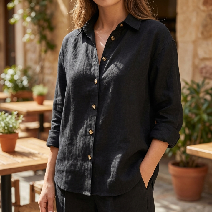 Blusa in Lino Vintage per Donne