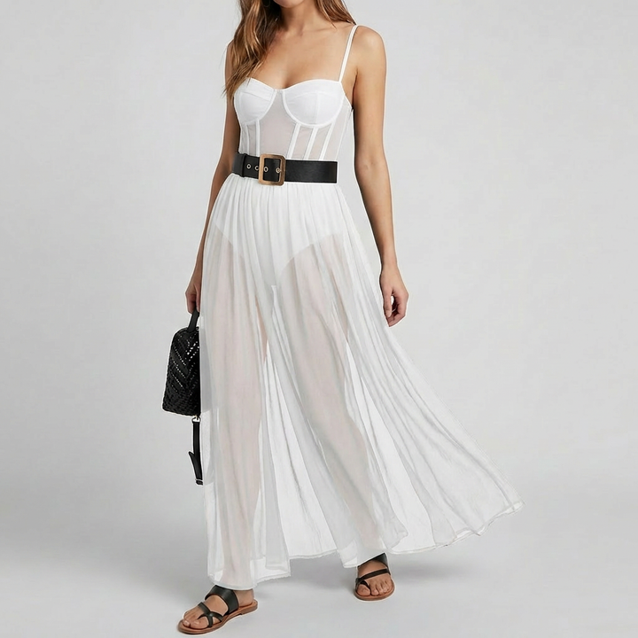 Abito Sheer Boho a Strati per Donne
