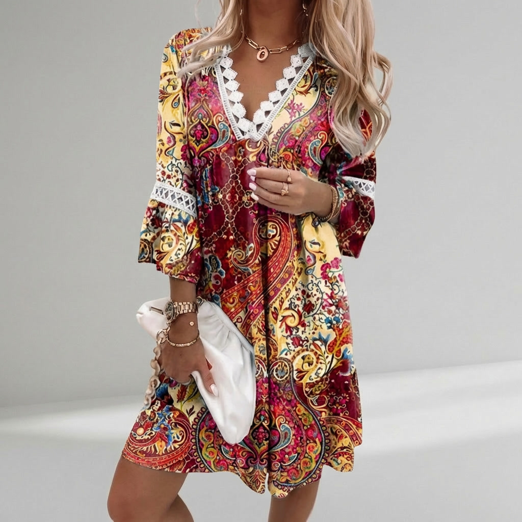 Abito Estivo Boho con Dettagli in Crochet