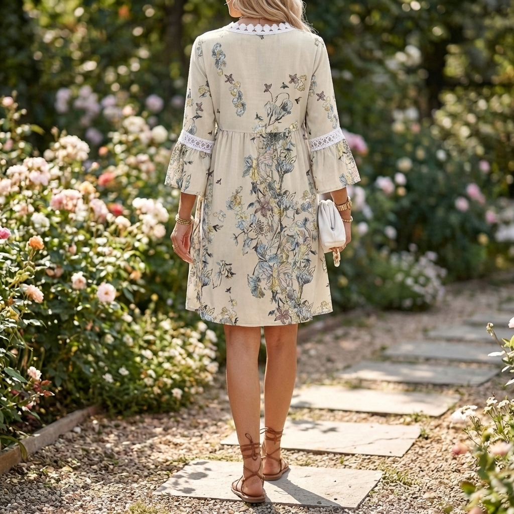 Abito Estivo Boho con Dettagli in Crochet