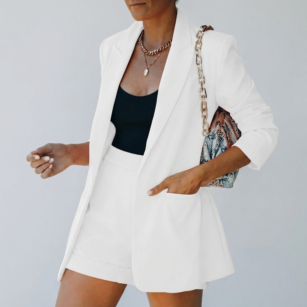 Set di Shorts e Blazer Chic per Donne