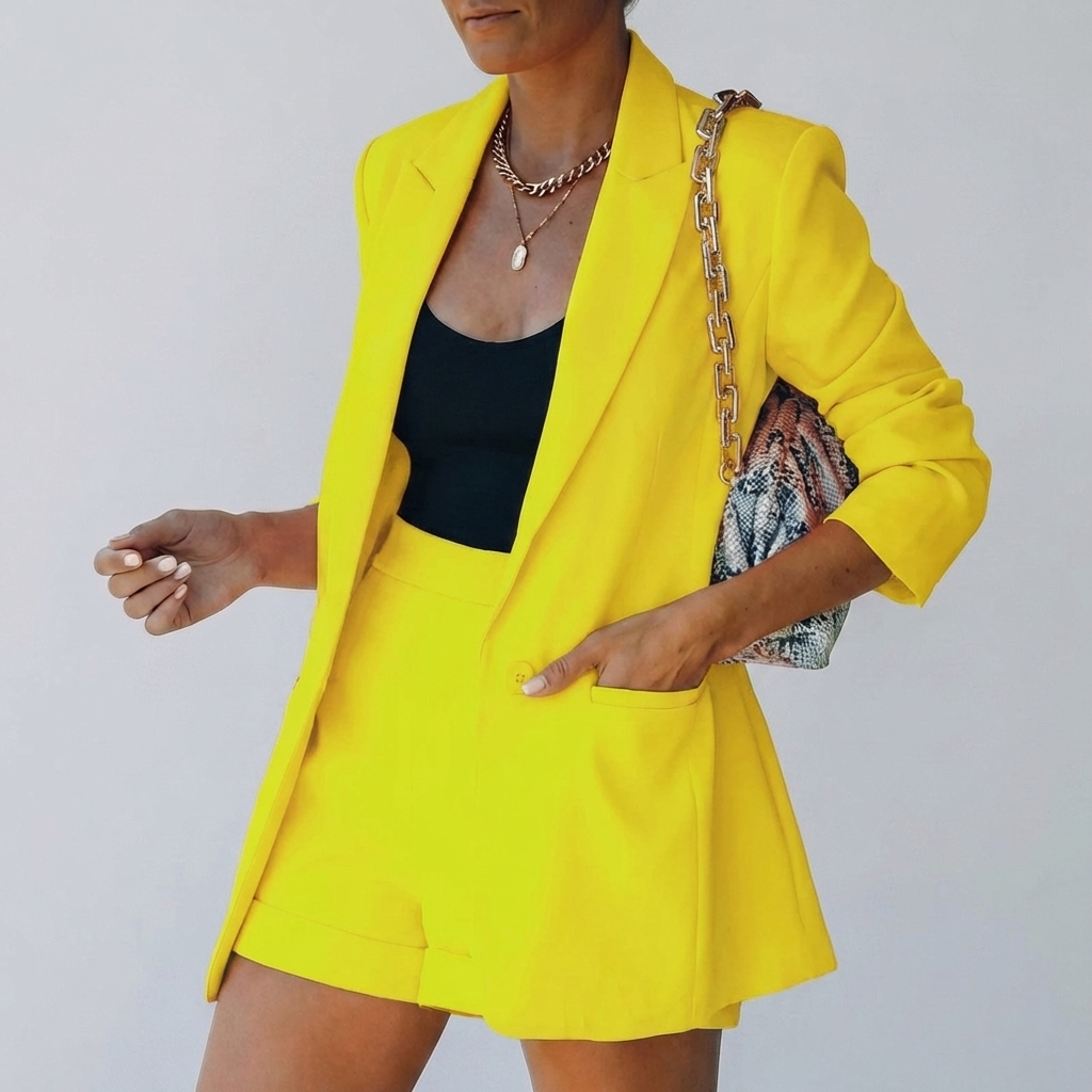 Set di Shorts e Blazer Chic per Donne