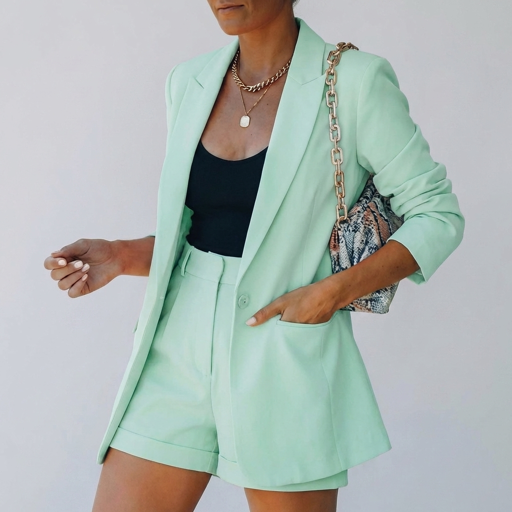 Set di Shorts e Blazer Chic per Donne