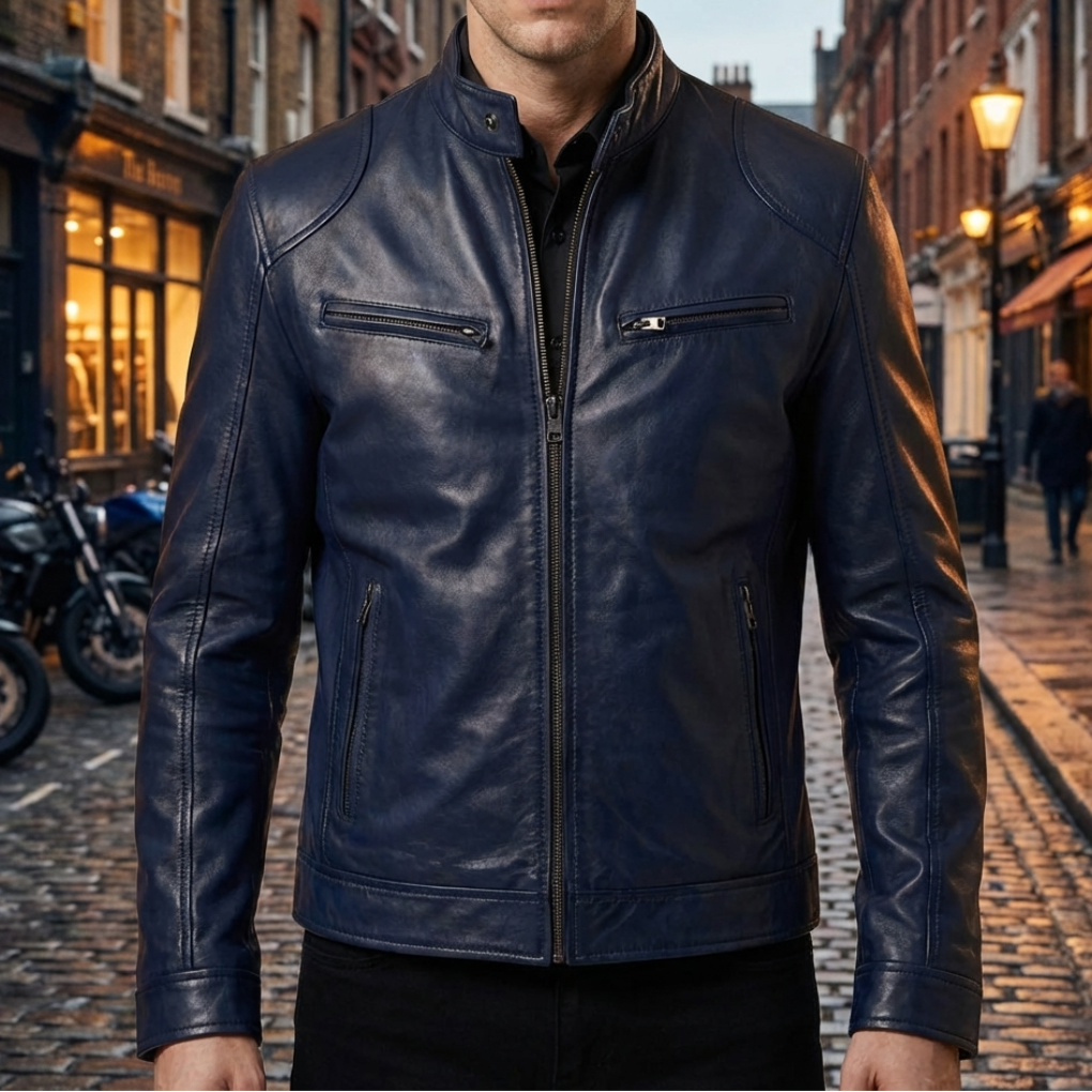 Giacca in Pelle Classica per Uomo