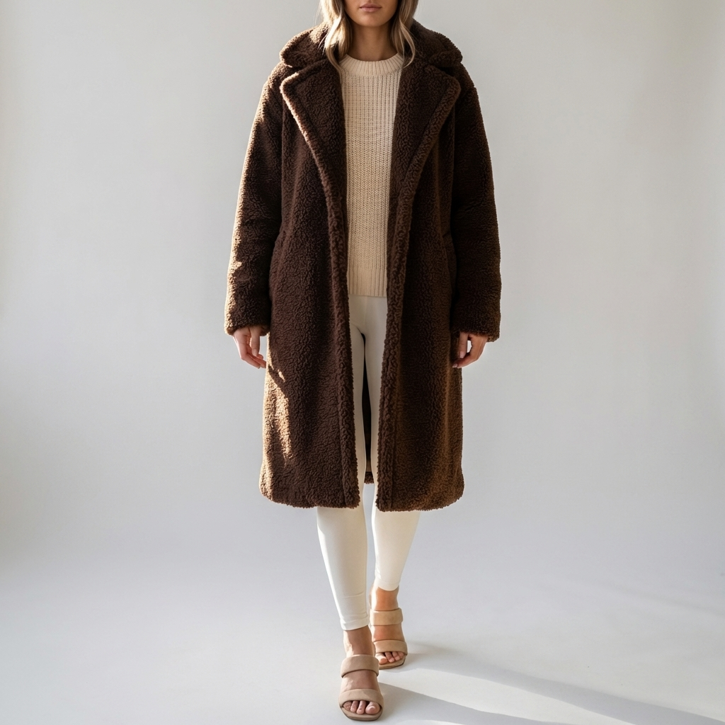 Cappotto Lungo Teddy per Donne
