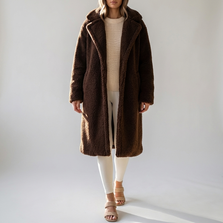 Cappotto Lungo Teddy per Donne