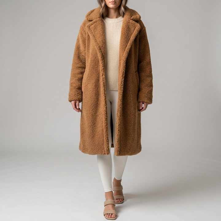 Cappotto Lungo Teddy per Donne