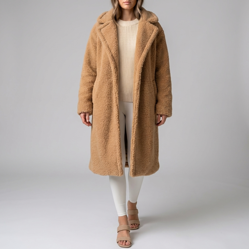 Cappotto Lungo Teddy per Donne