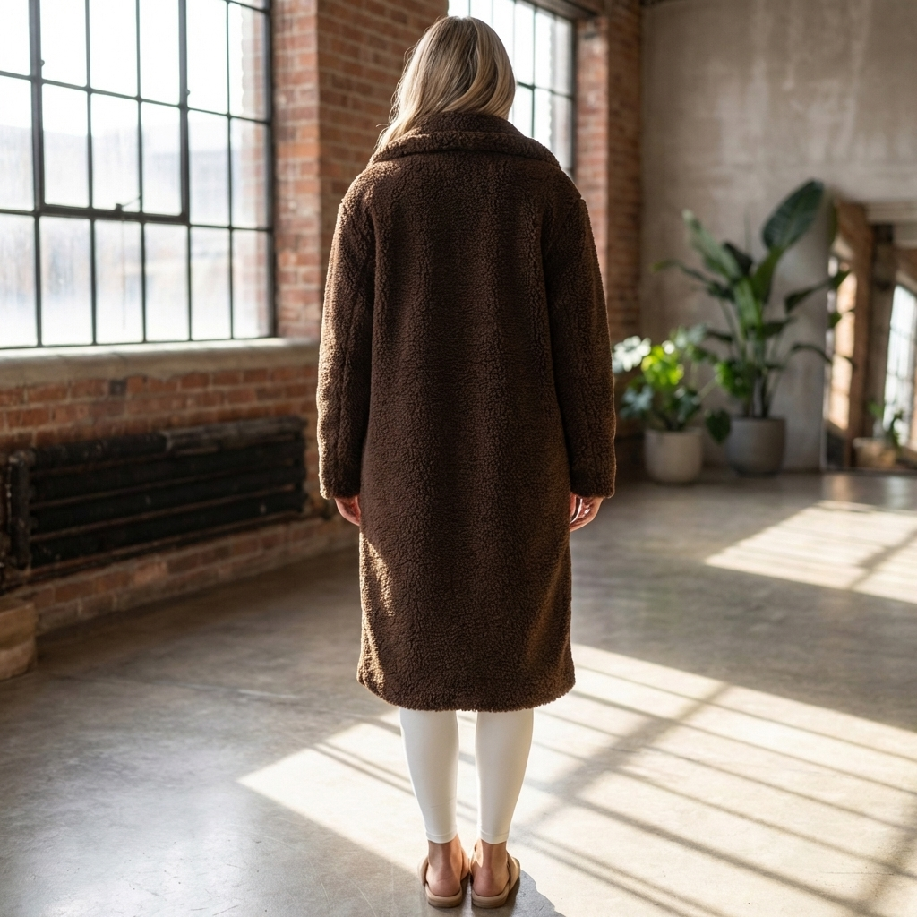 Cappotto Lungo Teddy per Donne