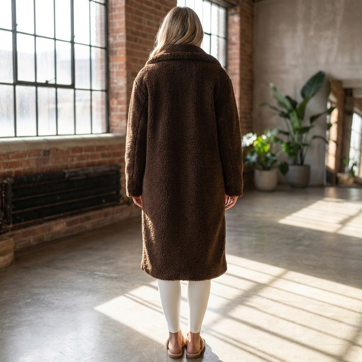 Cappotto Lungo Teddy per Donne