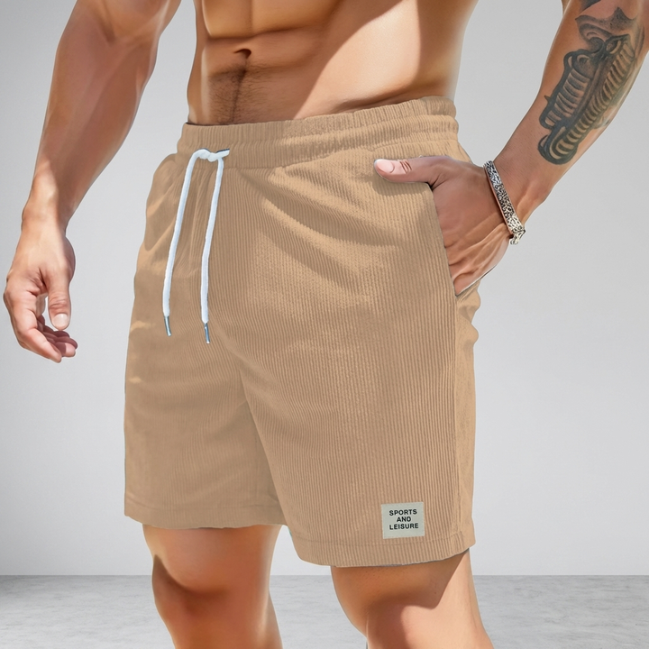 Pantaloni Corti in Corduroy Casual per Uomini
