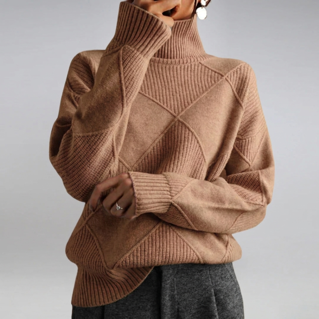 Maglione Collo Alto Classico per Donne