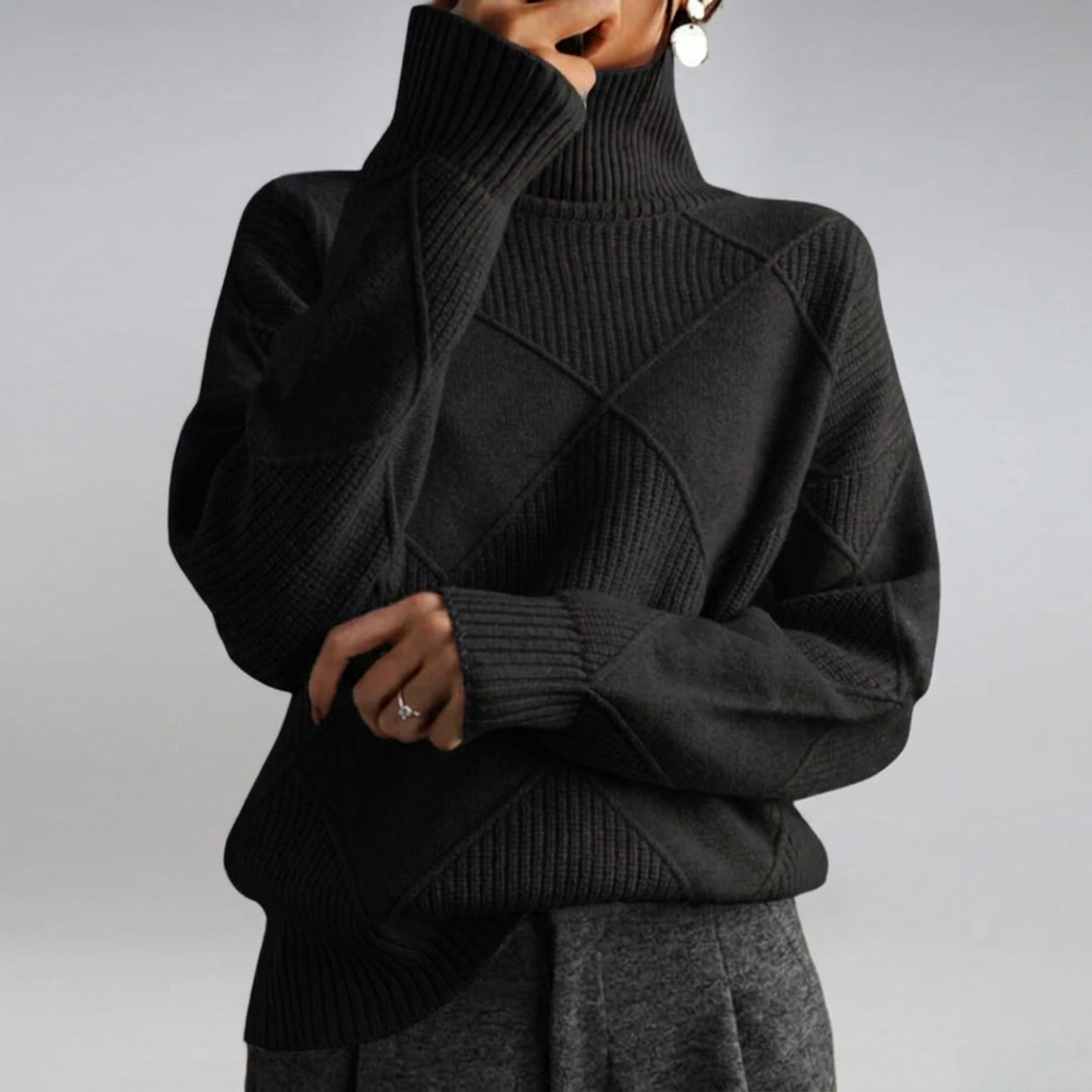 Maglione Collo Alto Classico per Donne