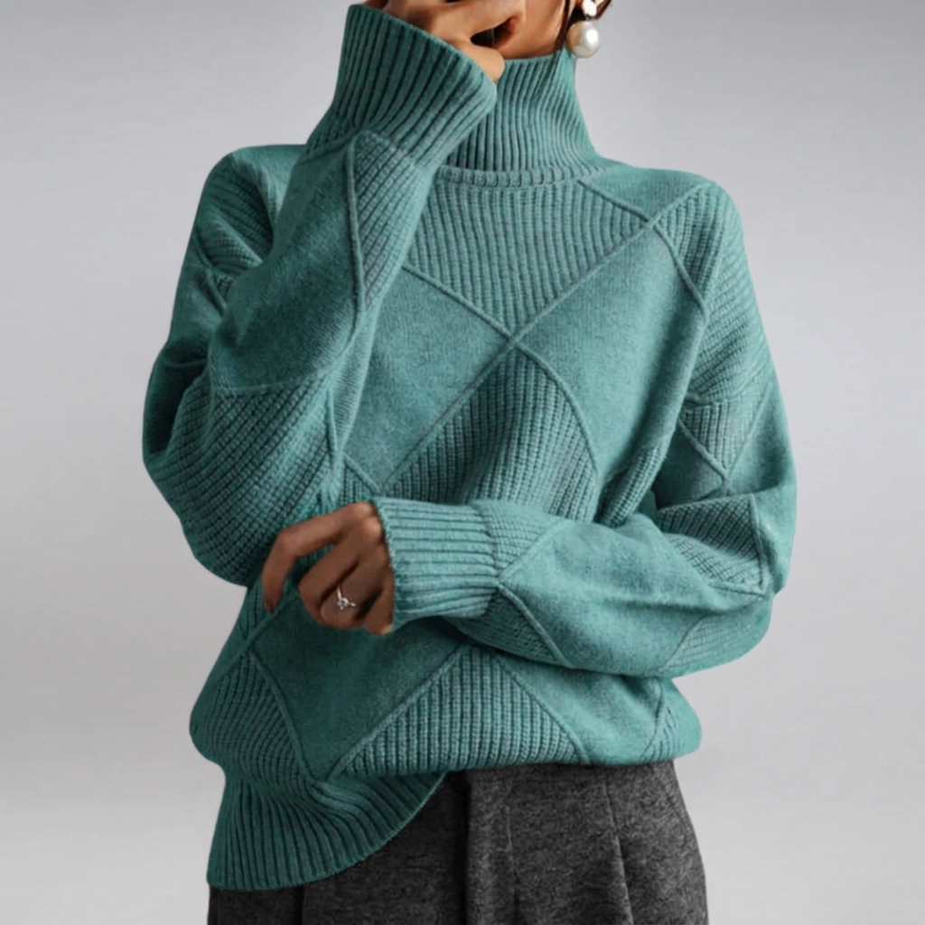 Maglione Collo Alto Classico per Donne